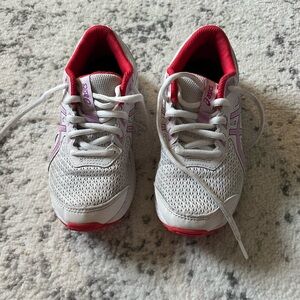 Asics White and Pink Sneakers with Breathable Mesh